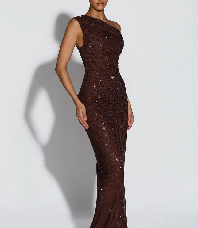 Women's V-Neck Sleeveless Flowy Wedding Guest Maxi Dress