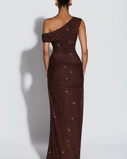 Women's V-Neck Sleeveless Flowy Wedding Guest Maxi Dress