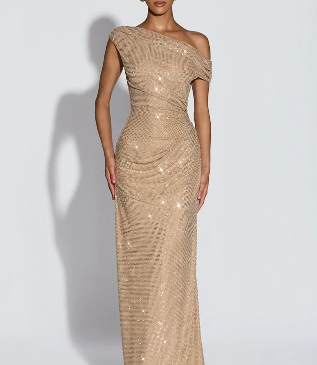 Women's V-Neck Sleeveless Flowy Wedding Guest Maxi Dress