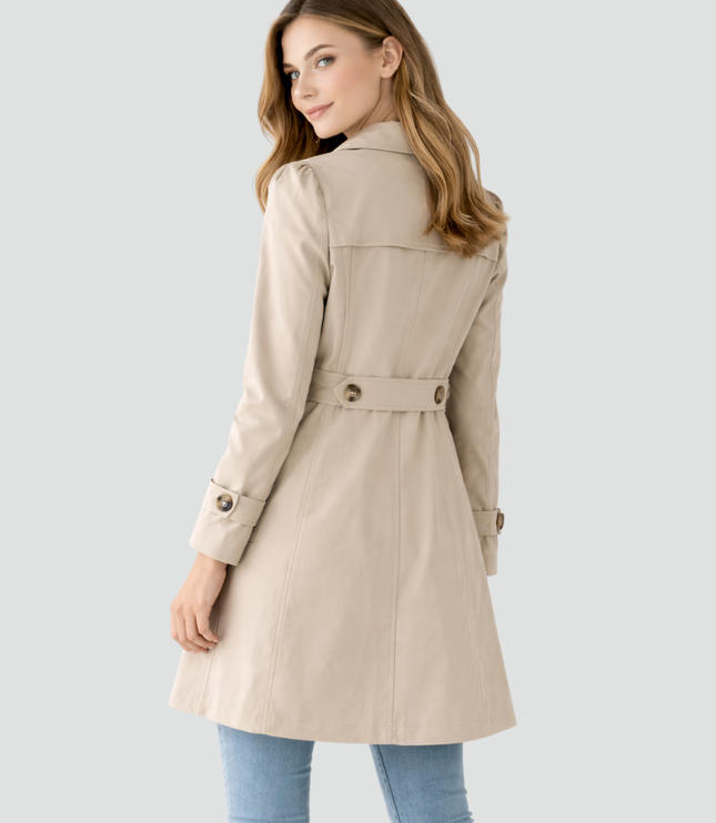 Women's Waist-Shaped Fall Layering Trench Coat