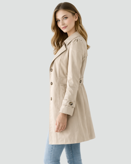 Women's Waist-Shaped Fall Layering Trench Coat