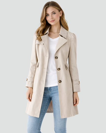 Women's Waist-Shaped Fall Layering Trench Coat