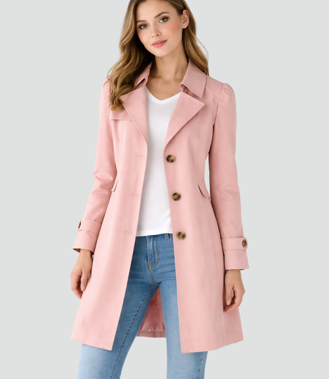 Women's Waist-Shaped Fall Layering Trench Coat