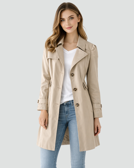 Women's Waist-Shaped Fall Layering Trench Coat