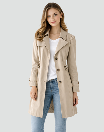 Women's Waist-Shaped Fall Layering Trench Coat