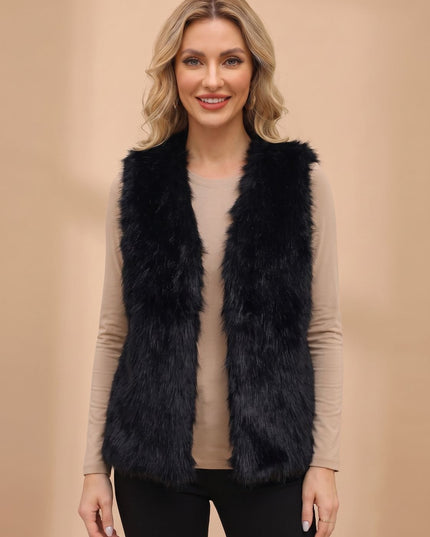 Women's Warm Layering Faux Fur Sleeveless Vest