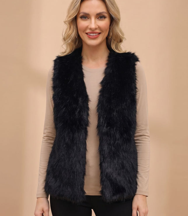 Women's Warm Layering Faux Fur Sleeveless Vest