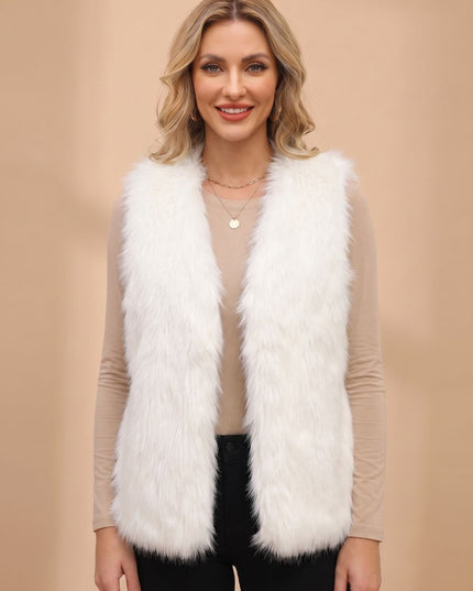Women's Warm Layering Faux Fur Sleeveless Vest