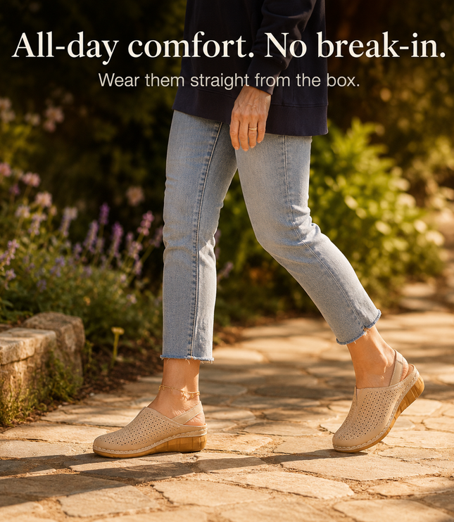 Women's Wedge Heel, Vented Toe and Stretch Strap Slingback Sandals