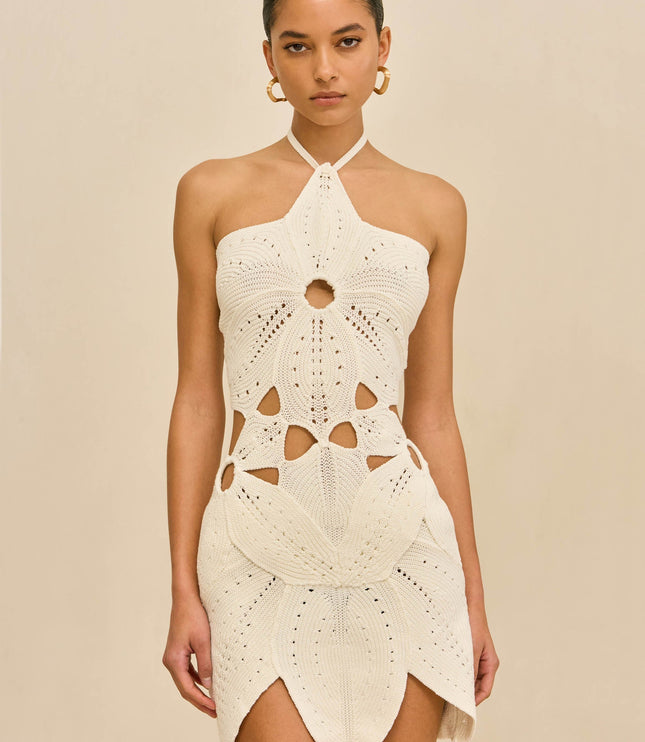 Women's White Square Neck Off Shoulder Mini Dress, Summer