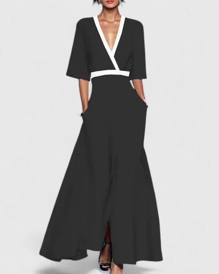 Women's Wide Leg Pants Two-Piece with a Crossover Wrap Top