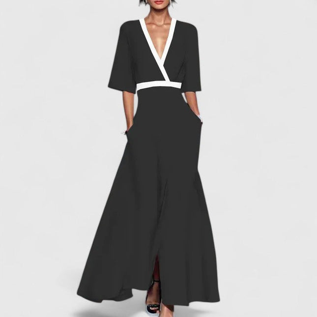 Women's Wide Leg Pants Two-Piece with a Crossover Wrap Top