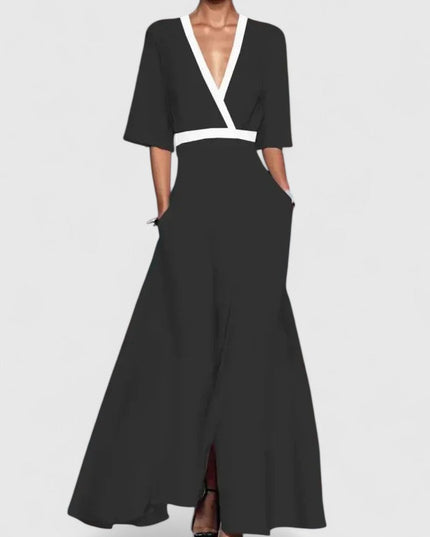 Women's Wide Leg Pants Two-Piece with a Crossover Wrap Top