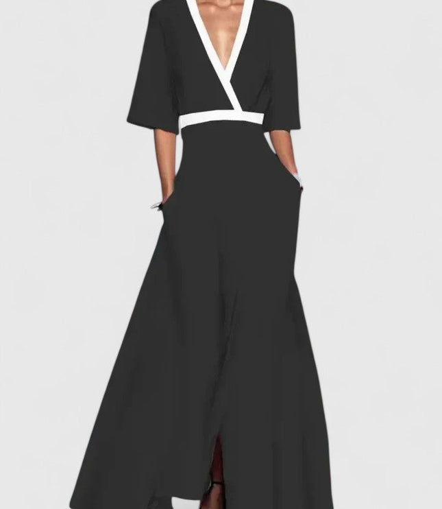 Women's Wide Leg Pants Two-Piece with a Crossover Wrap Top