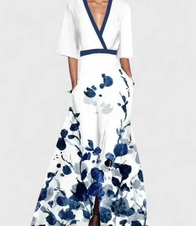 Women's Wide Leg Pants Two-Piece with a Crossover Wrap Top