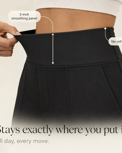 Women's Wide Leg Pants with High Waist and Side Pockets