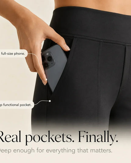 Women's Wide Leg Pants with High Waist and Side Pockets