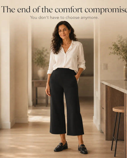 Women's Wide Leg Pants with High Waist and Side Pockets
