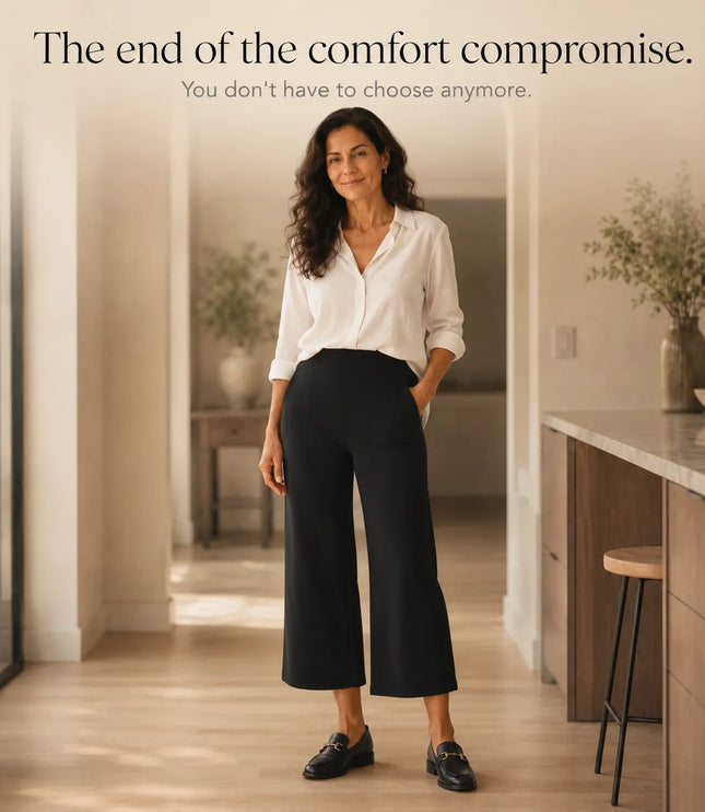 Women's Wide Leg Pants with High Waist and Side Pockets