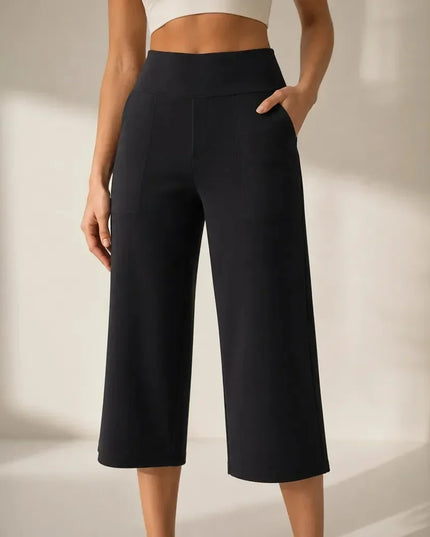 Women's Wide Leg Pants with High Waist and Side Pockets