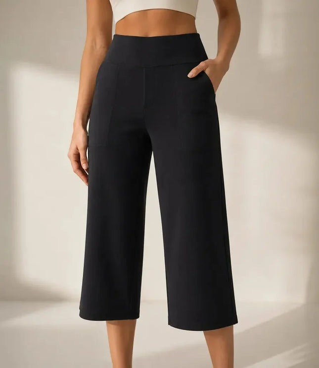 Women's Wide Leg Pants with High Waist and Side Pockets