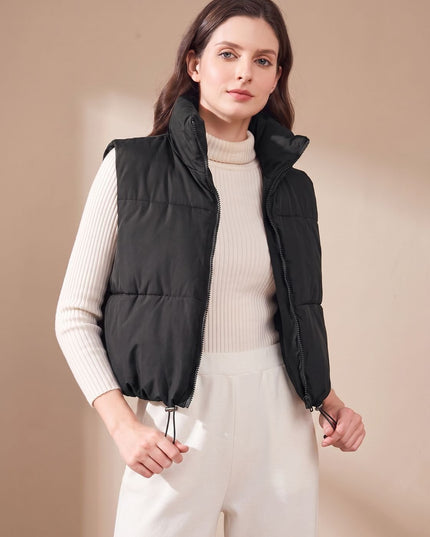 Women's Wind-Resistant Packable Waist-Length Puffer Vest
