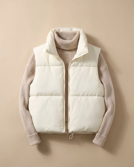 Women's Wind-Resistant Packable Waist-Length Puffer Vest