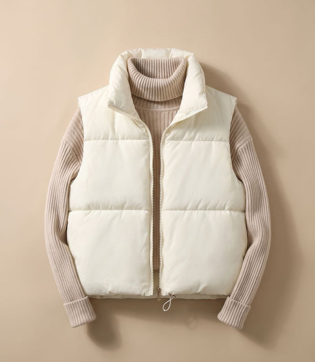 Women's Wind-Resistant Packable Waist-Length Puffer Vest