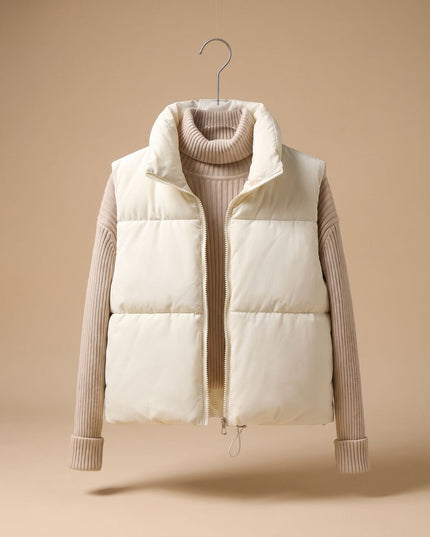 Women's Wind-Resistant Packable Waist-Length Puffer Vest