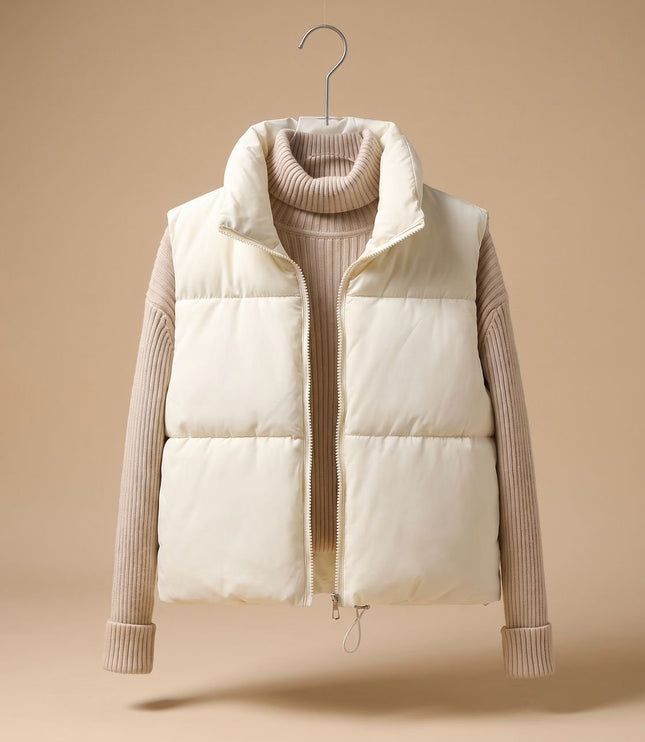 Women's Wind-Resistant Packable Waist-Length Puffer Vest
