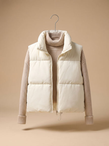 Women's Wind-Resistant Packable Waist-Length Puffer Vest