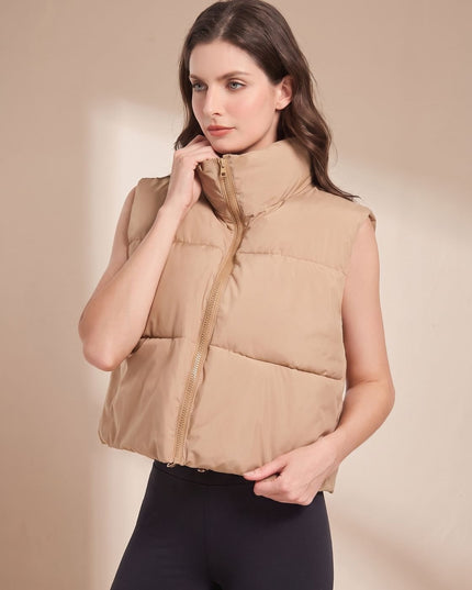Women's Wind-Resistant Packable Waist-Length Puffer Vest