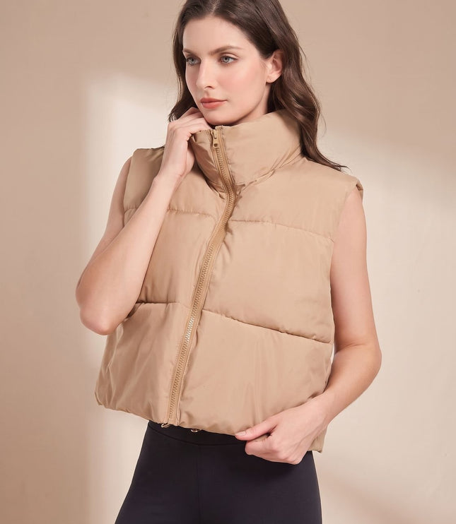 Women's Wind-Resistant Packable Waist-Length Puffer Vest