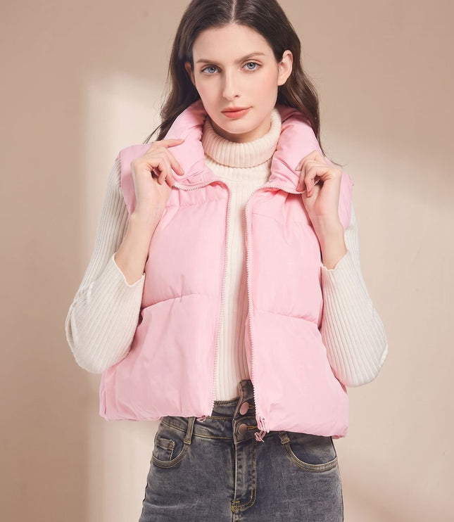 Women's Wind-Resistant Packable Waist-Length Puffer Vest