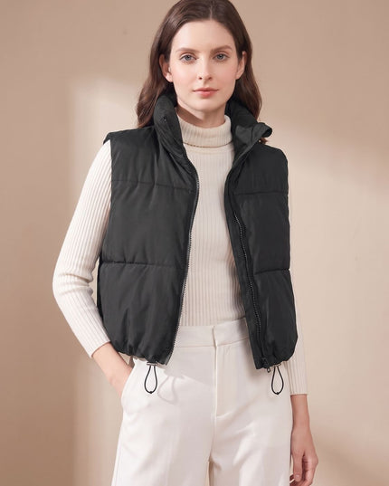 Women's Wind-Resistant Packable Waist-Length Puffer Vest
