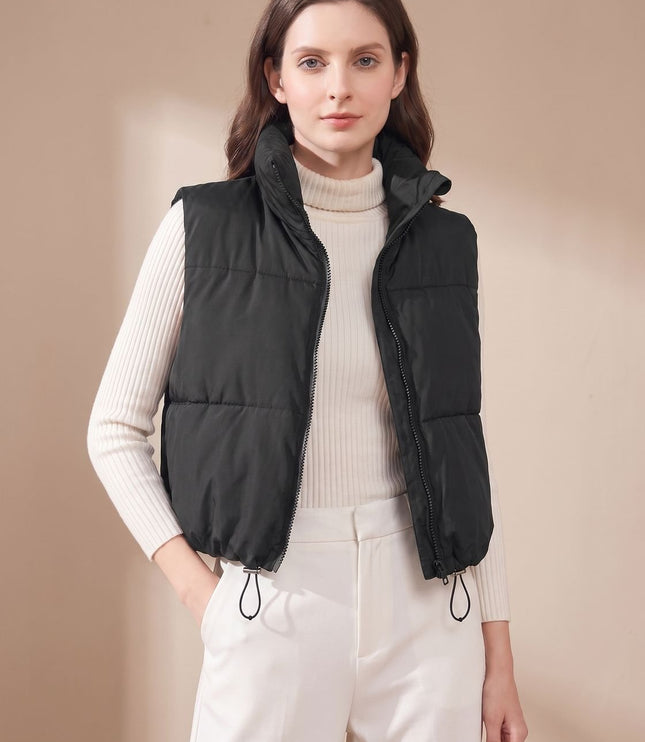 Women's Wind-Resistant Packable Waist-Length Puffer Vest