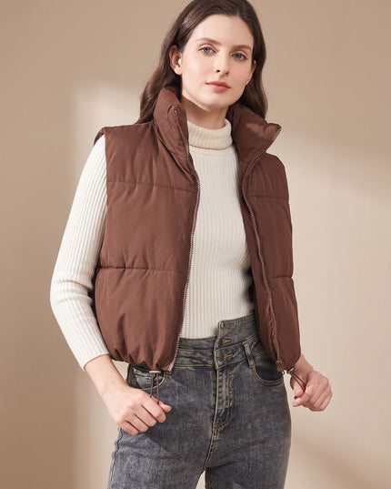 Women's Wind-Resistant Packable Waist-Length Puffer Vest