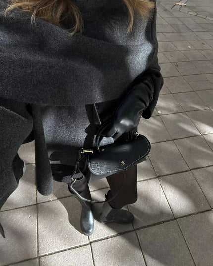 Women's Winter Coat in a Short Cape Cut with Scarf Collar
