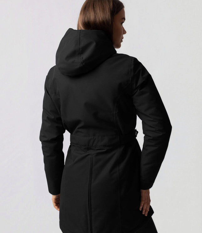 Women's Winter Coat in a Utility Parka Cut with a High Neck