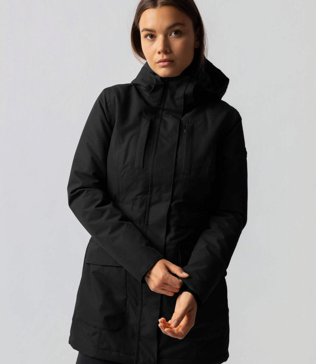Women's Winter Coat in a Utility Parka Cut with a High Neck