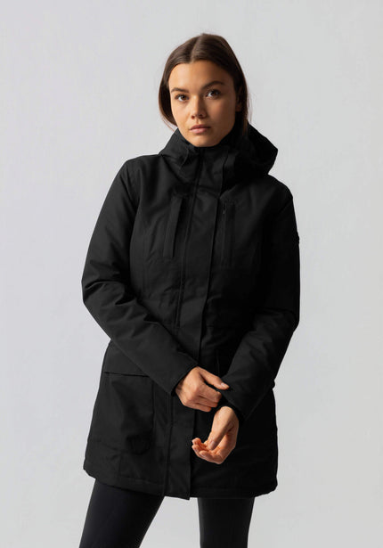 Women's Winter Coat in a Utility Parka Cut with a High Neck