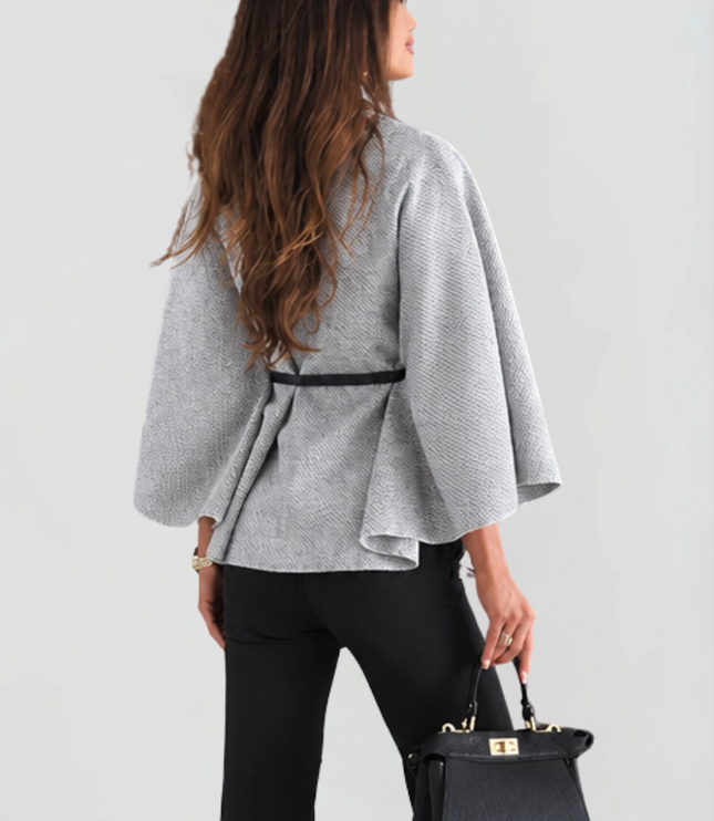 Women's Winter Coat with Cape Sleeves and Funnel Neck