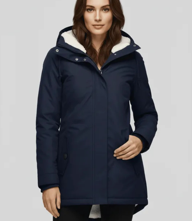 Women's Winter Parka Coat, Fleece Lined with a Hood
