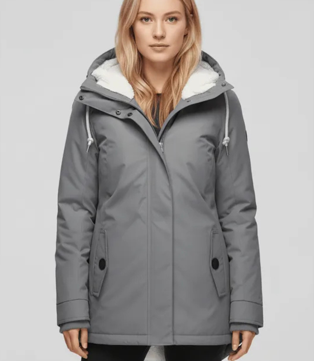 Women's Winter Parka Coat, Fleece Lined with a Hood