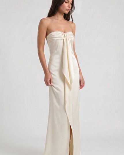 Women's Yellow Floral Wedding Guest Maxi Dress for Summer