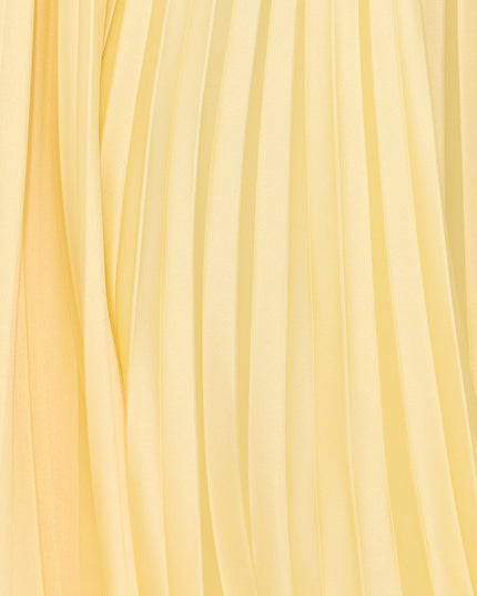 Women's Yellow Maxi Dress with V-Neck and Cross-Back Straps